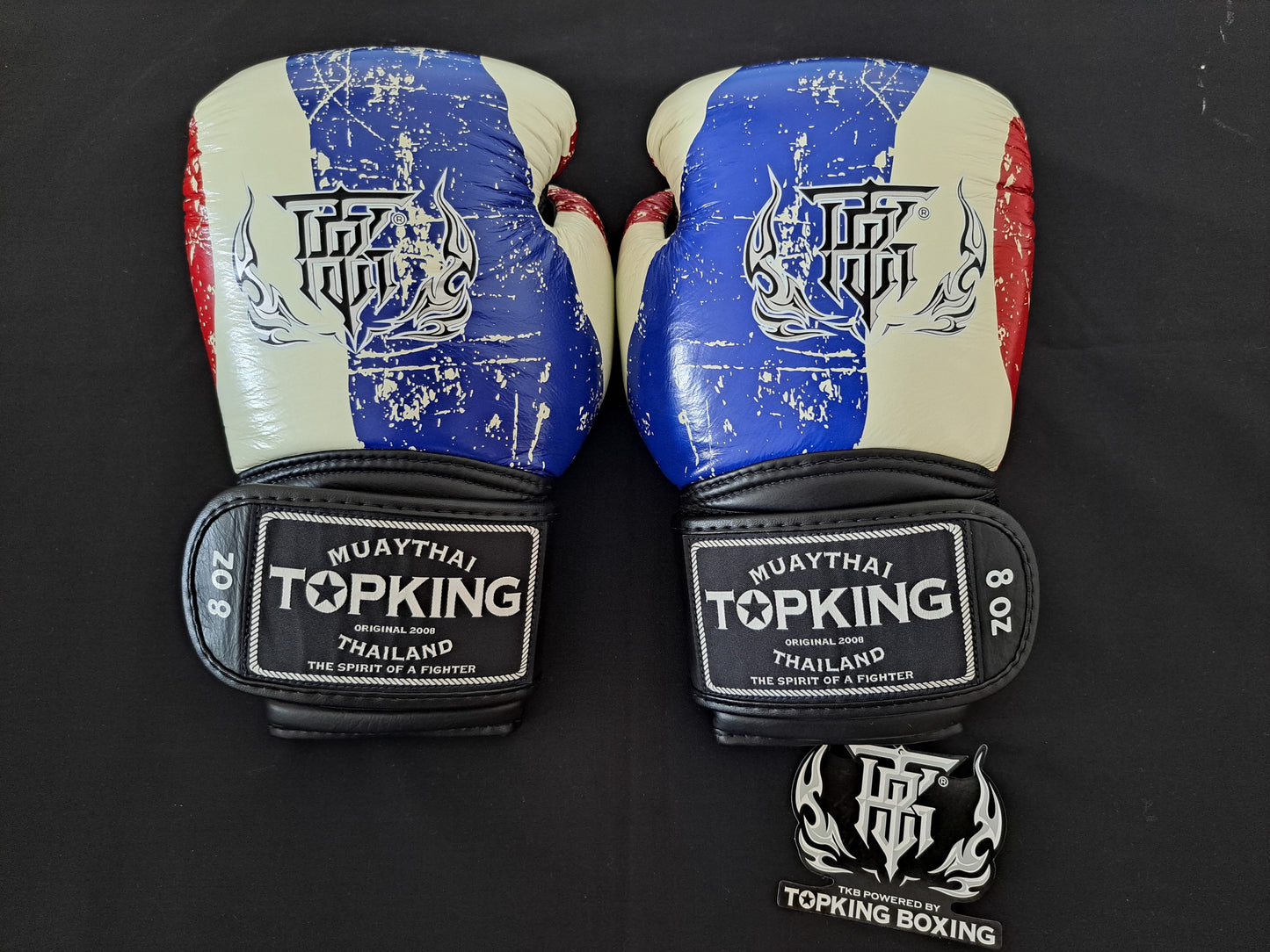 Top King Thai Boxing Gloves- Thai Flag