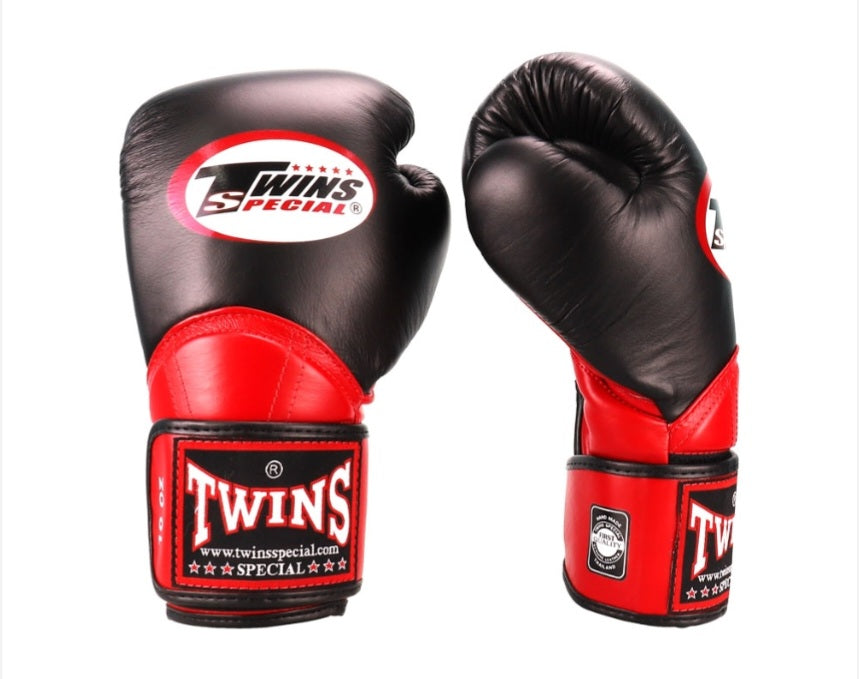 Twins Special Thai Boxing Gloves - BGVL11 - Black/Red