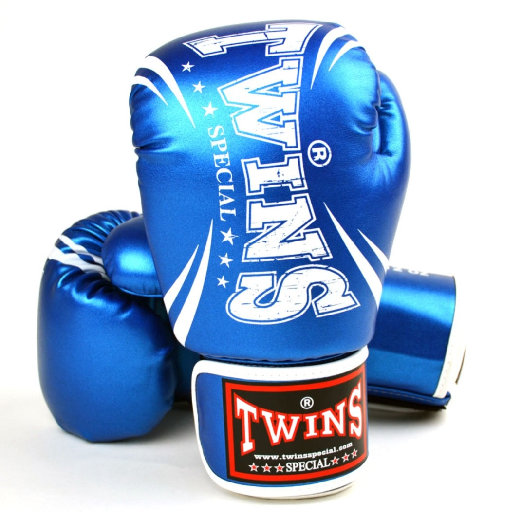 Twins Special Thai Boxing Gloves - FBGVS3-TW6 - Metallic Blue