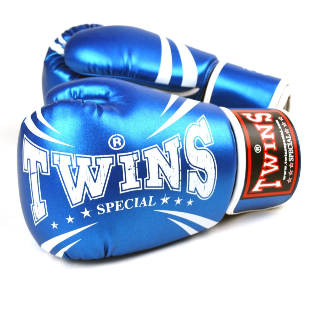 Twins Special Thai Boxing Gloves - FBGVS3-TW6 - Metallic Blue