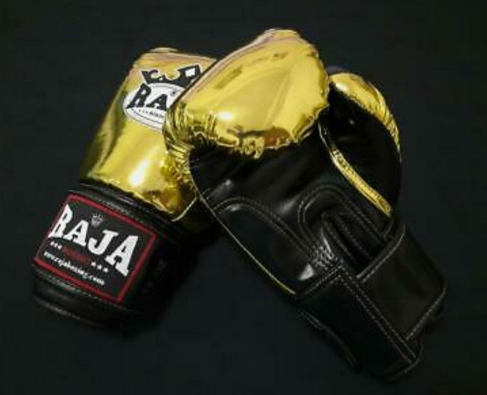 Raja Thai Boxing Gloves - Metalic Gold