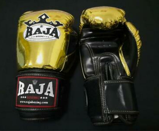 Raja Thai Boxing Gloves - Metalic Gold