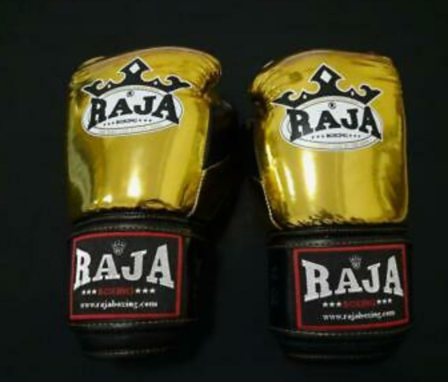 Raja Thai Boxing Gloves - Metalic Gold