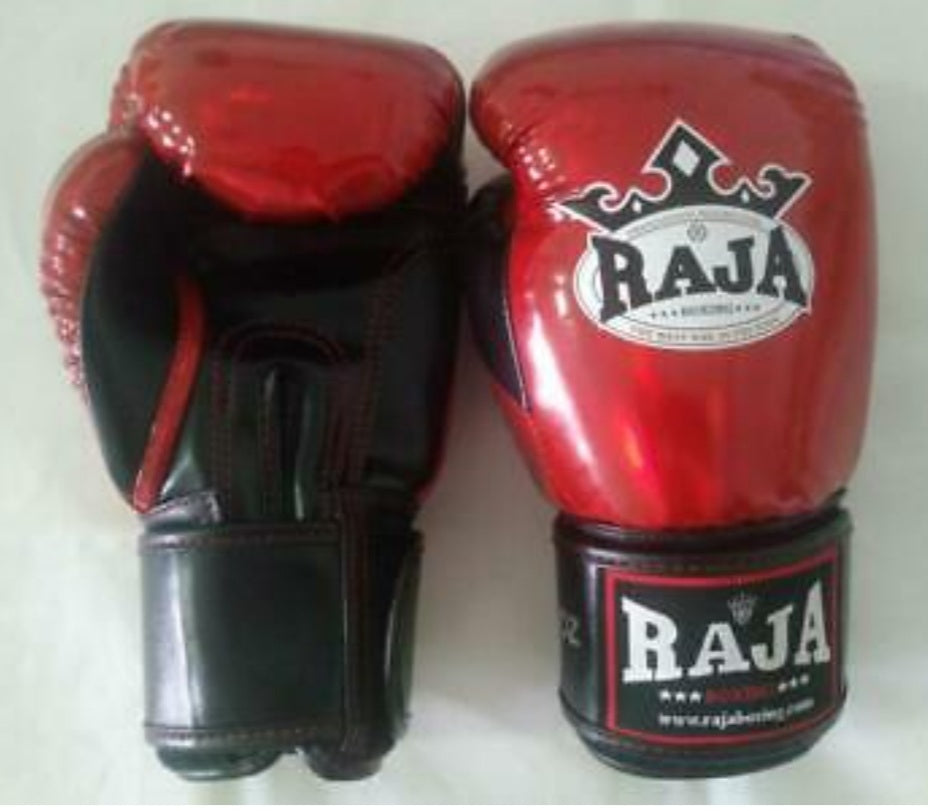 Raja Thai Boxing Gloves - Metalic Red