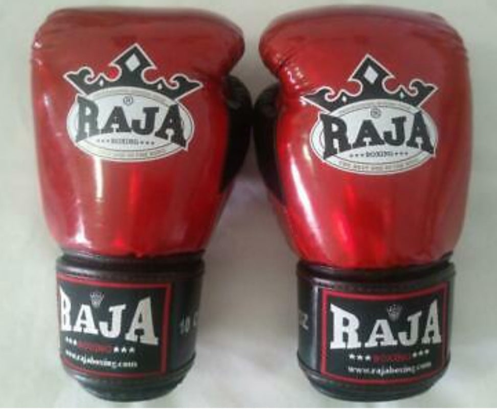 Raja Thai Boxing Gloves - Metalic Red