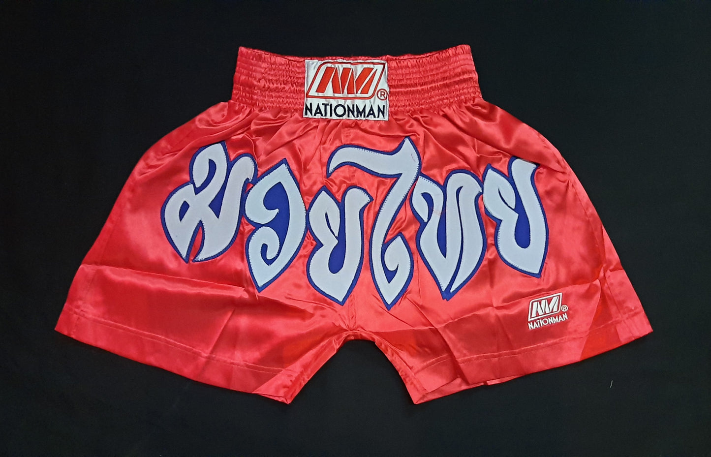 Nationman Thai Boxing Shorts - Classic Style - Red