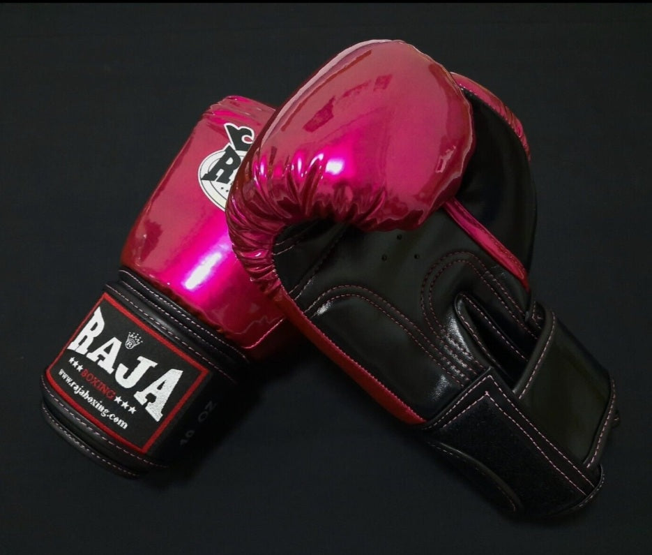 Raja Thai Boxing Gloves - Metalic Pink