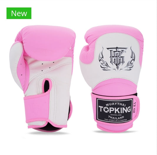 Top King Thai Boxing Gloves - TKBGBL - BLEND 02- Pink/White