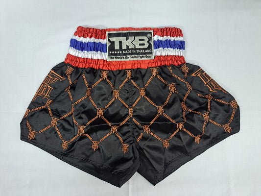 Top King TKB Chain Muay Thai Shorts - Black Gold - TKTBS-211 -