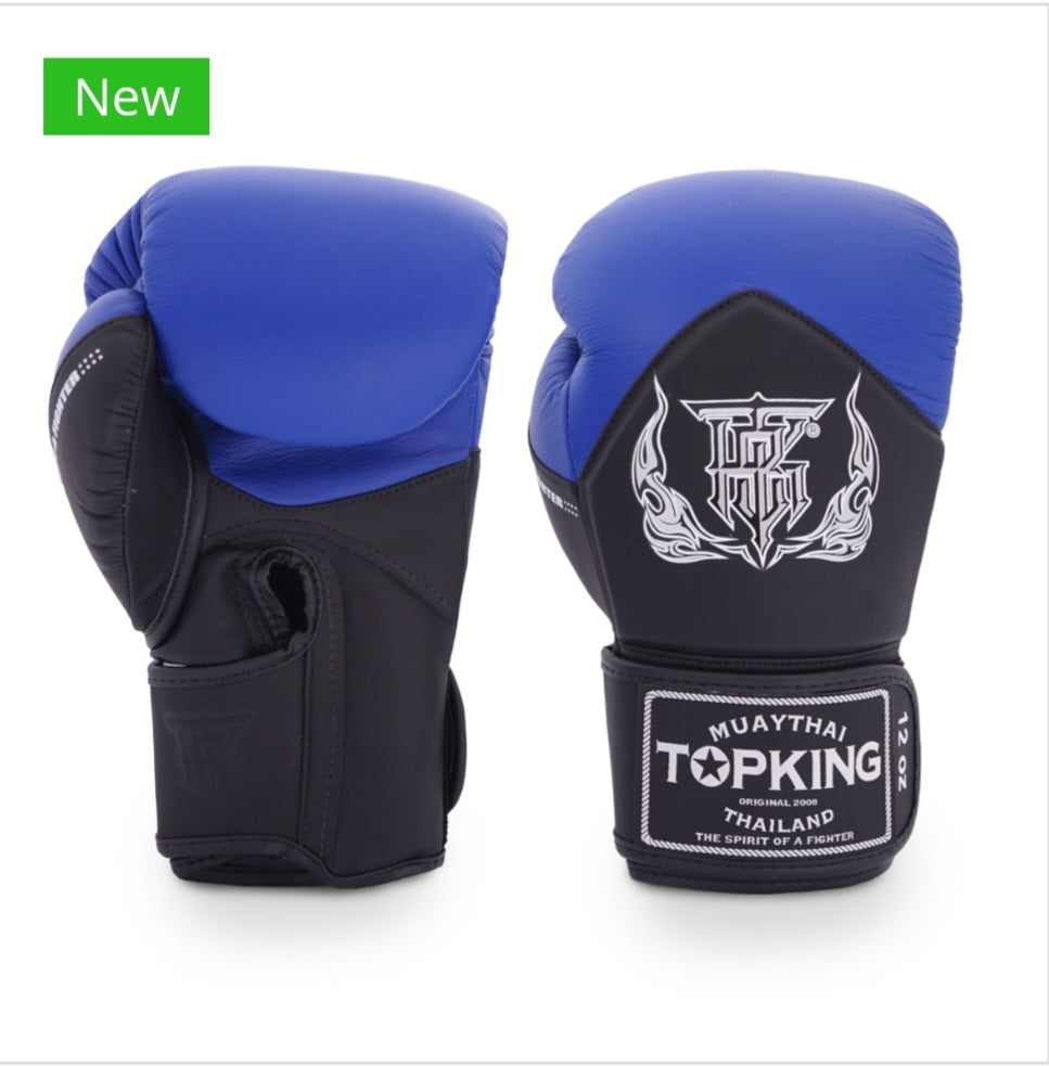 Top King Thai Boxing Gloves - TKBGBL - BLEND - Black/Blue