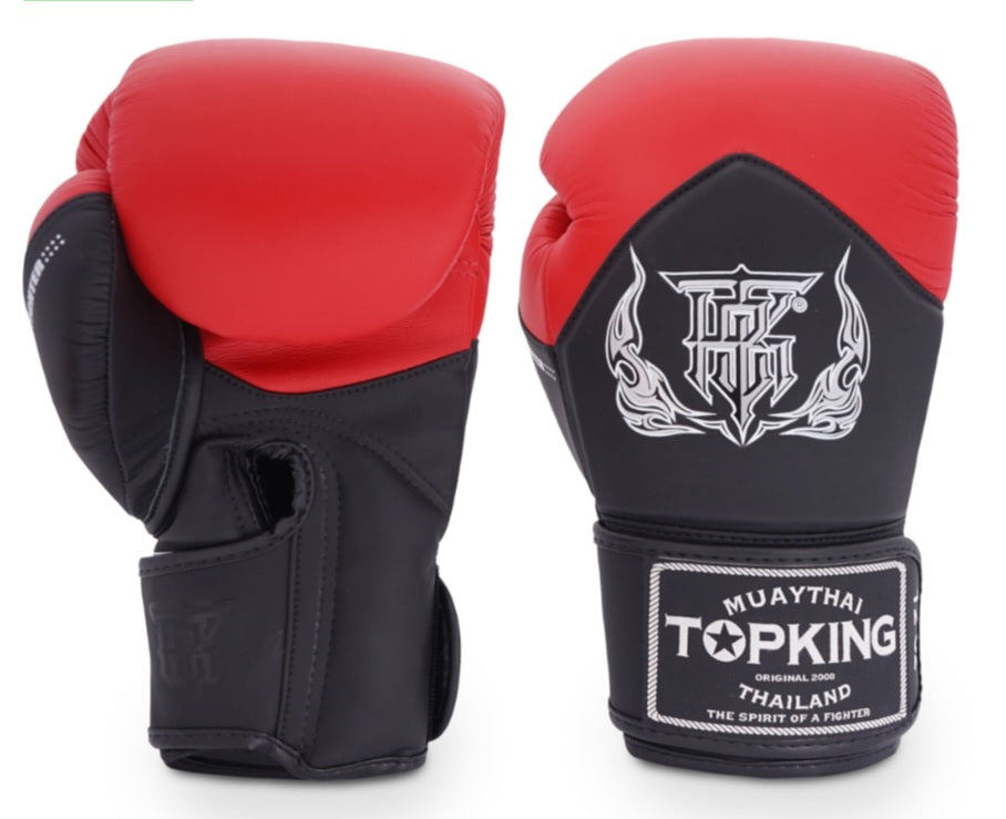 Top King Thai Boxing Gloves - TKBGBL - BLEND - Black/Red