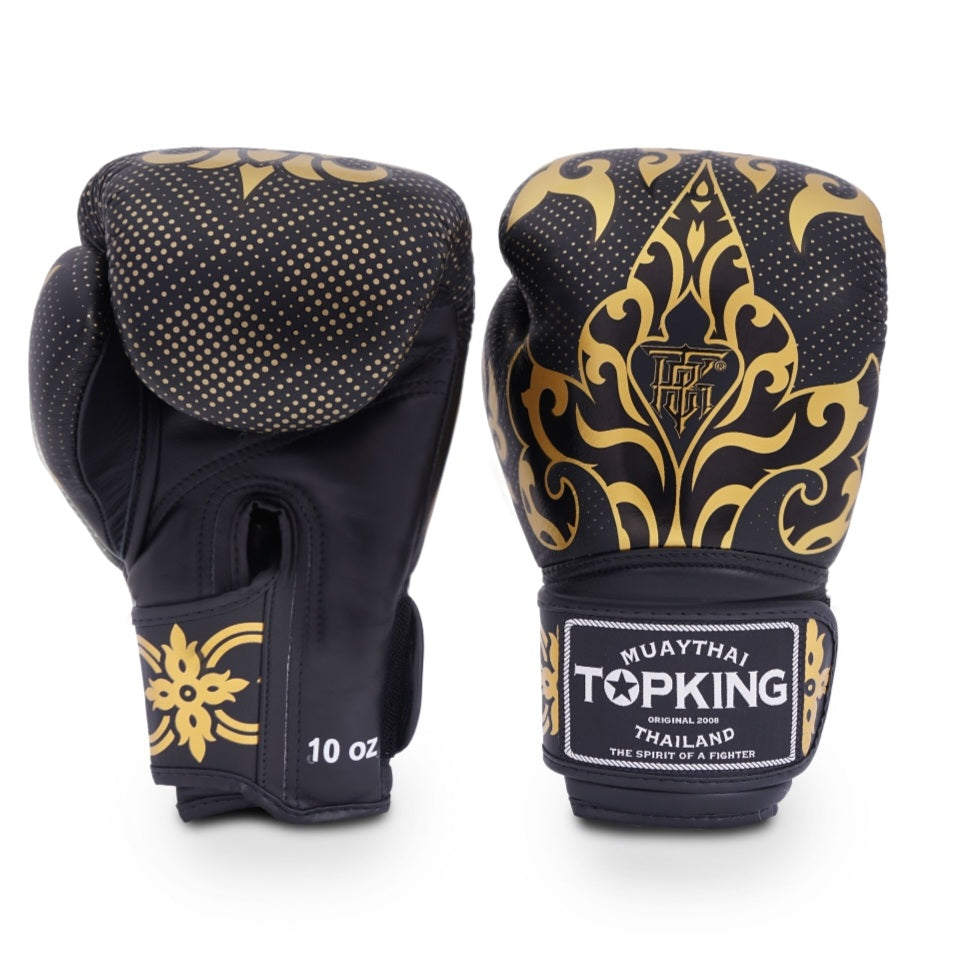 TKB Thai Boxing Leather Gloves - KANOK - Hook & Loop - TKBGKN-01