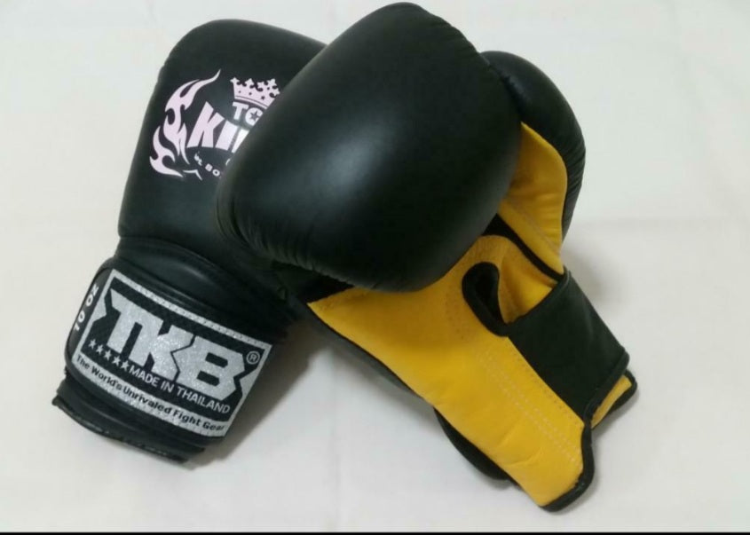 Top King - TKB - Thai Boxing Gloves - TKBGSA - Black/Yellow