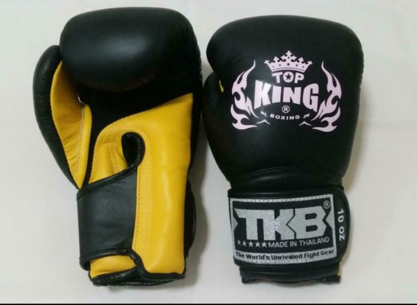 Top King - TKB - Thai Boxing Gloves - TKBGSA - Black/Yellow