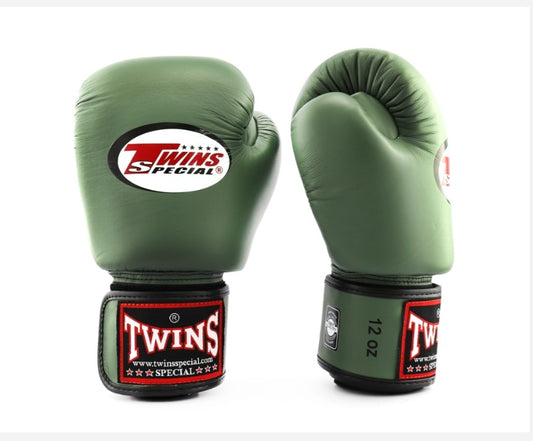 Twins Special Thai Boxing Gloves - BGVL-3 - Olive