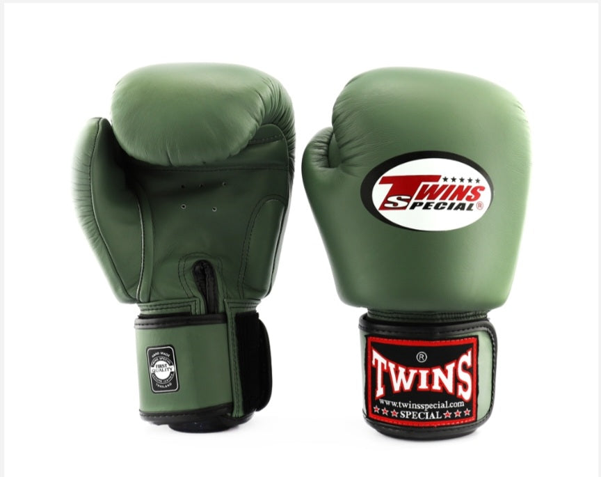 Twins Special Thai Boxing Gloves - BGVL-3 - Olive