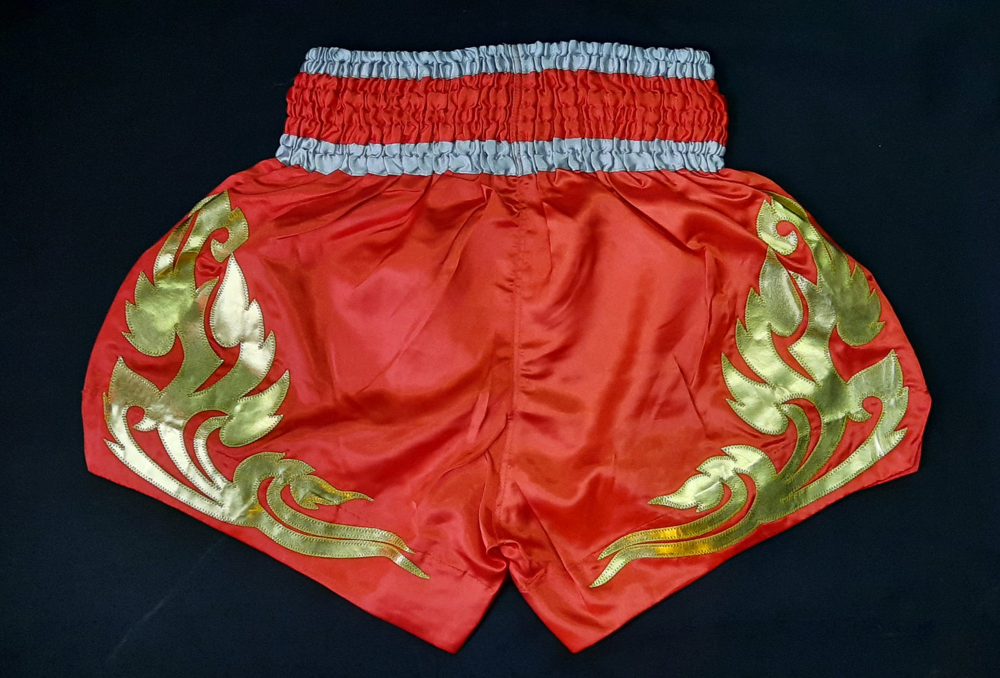 Twins Special Thai Boxing Shorts Red/Gold Thai Pattern -